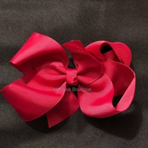 Wine 4" Boutique Bow (2) 4B2177 Handmade NWT Boutique